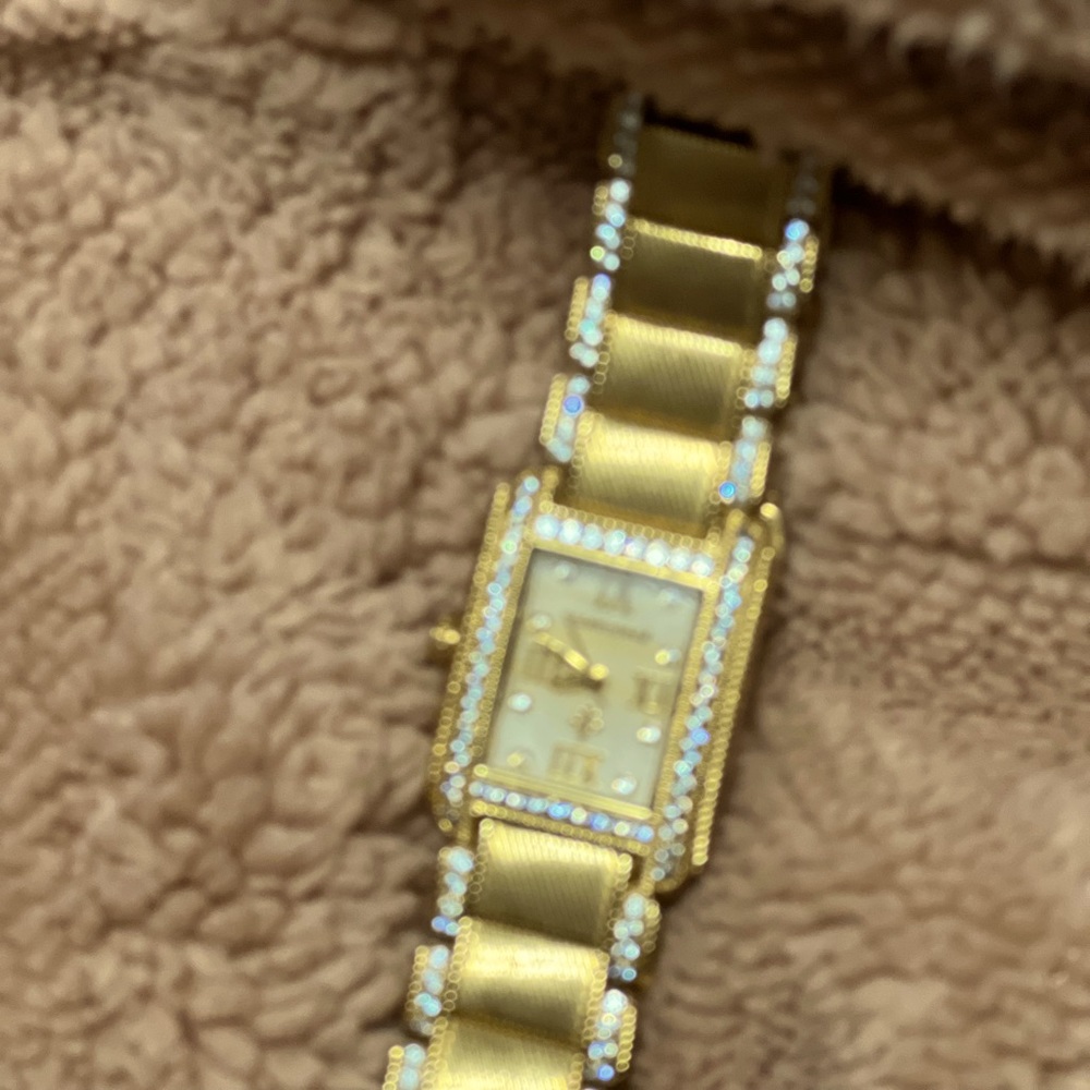 Judith Ripa goldtone watch with Swarovski crystals